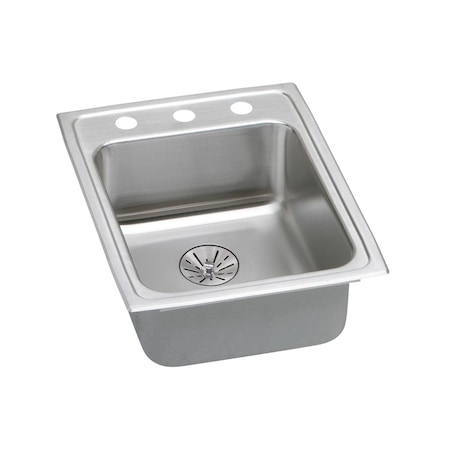 Lustertone Stainless Steel 17 X 22 X 6-1/2 Single Bowl Top Mount Ada Sink With Perfect Drain